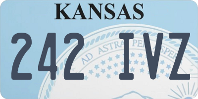 KS license plate 242IVZ