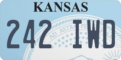 KS license plate 242IWD