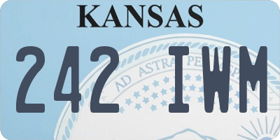 KS license plate 242IWM
