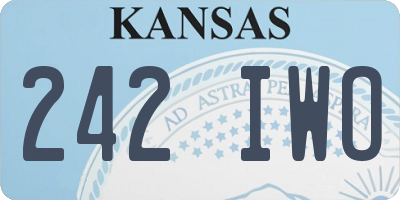 KS license plate 242IWO