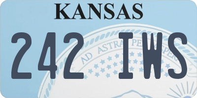 KS license plate 242IWS