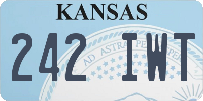 KS license plate 242IWT