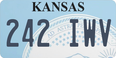 KS license plate 242IWV