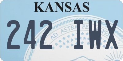 KS license plate 242IWX