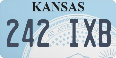 KS license plate 242IXB