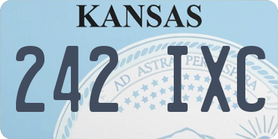 KS license plate 242IXC