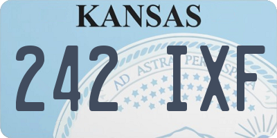 KS license plate 242IXF