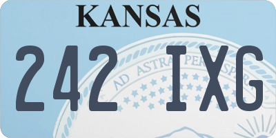 KS license plate 242IXG