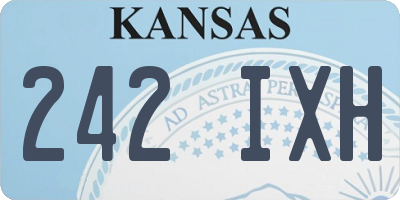 KS license plate 242IXH