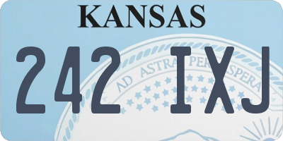 KS license plate 242IXJ