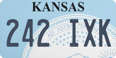 KS license plate 242IXK