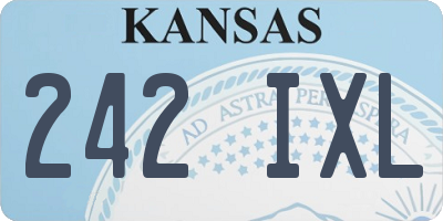 KS license plate 242IXL