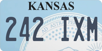 KS license plate 242IXM