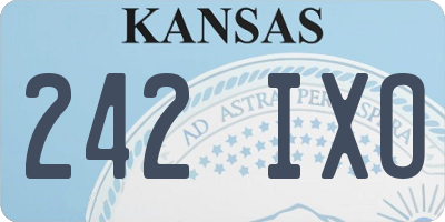 KS license plate 242IXO