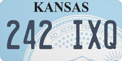 KS license plate 242IXQ