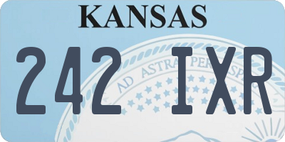 KS license plate 242IXR