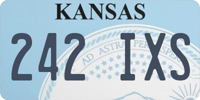 KS license plate 242IXS