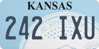 KS license plate 242IXU