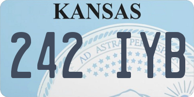 KS license plate 242IYB