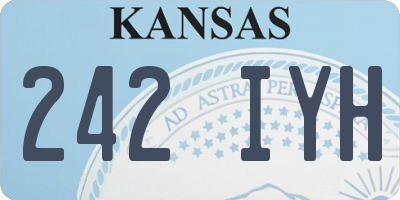 KS license plate 242IYH