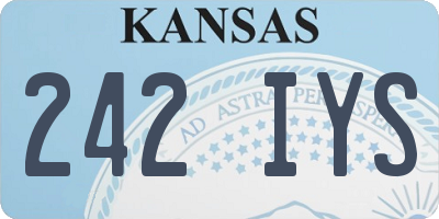 KS license plate 242IYS
