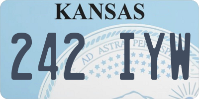 KS license plate 242IYW