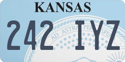 KS license plate 242IYZ