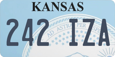 KS license plate 242IZA