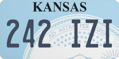 KS license plate 242IZI