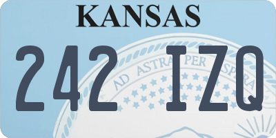 KS license plate 242IZQ