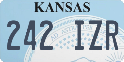 KS license plate 242IZR