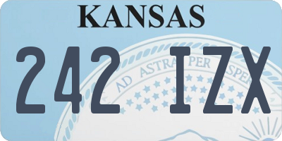 KS license plate 242IZX