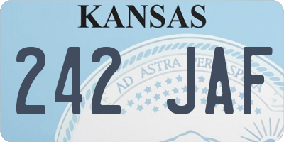 KS license plate 242JAF
