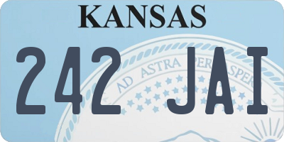 KS license plate 242JAI