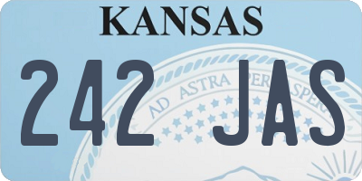KS license plate 242JAS