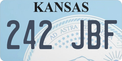 KS license plate 242JBF