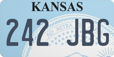 KS license plate 242JBG