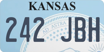 KS license plate 242JBH