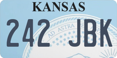 KS license plate 242JBK