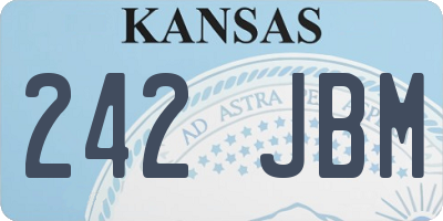 KS license plate 242JBM