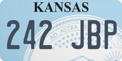 KS license plate 242JBP