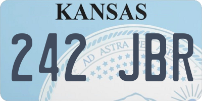 KS license plate 242JBR