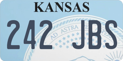 KS license plate 242JBS