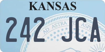 KS license plate 242JCA