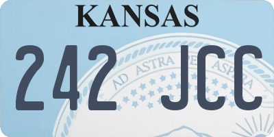 KS license plate 242JCC