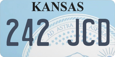 KS license plate 242JCD