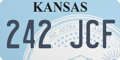 KS license plate 242JCF