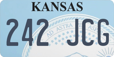 KS license plate 242JCG