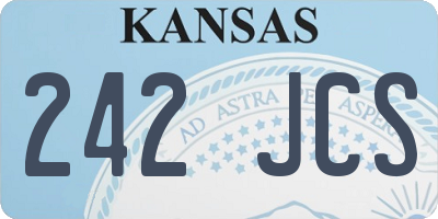 KS license plate 242JCS