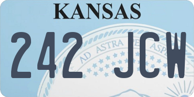 KS license plate 242JCW